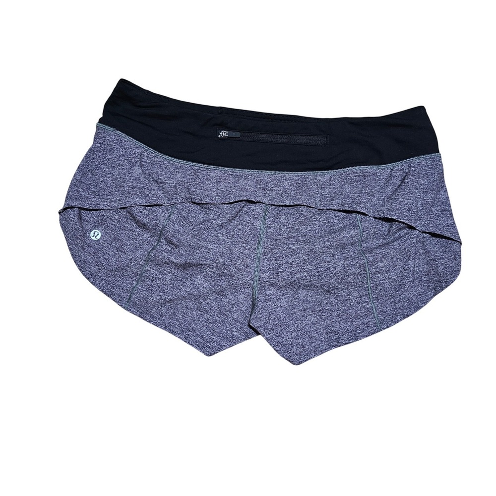 Lululemon Speed Up Mid-Rise 2.5" Running Shorts Heather Lux Multi Black Size 8 - Picture 4 of 9